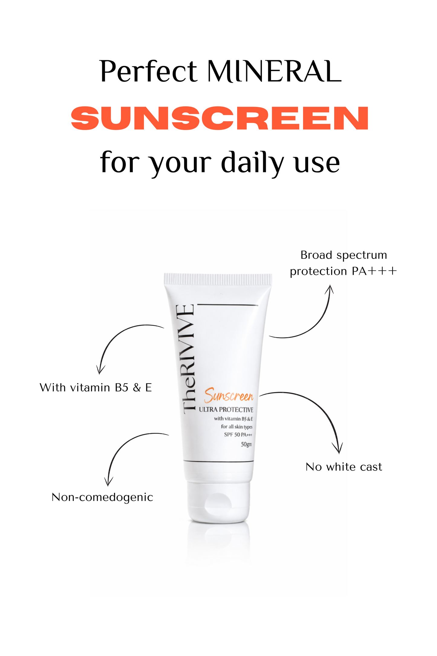 Sunscreen SPF50 PA+++ - Blocks 99% of harmful rays